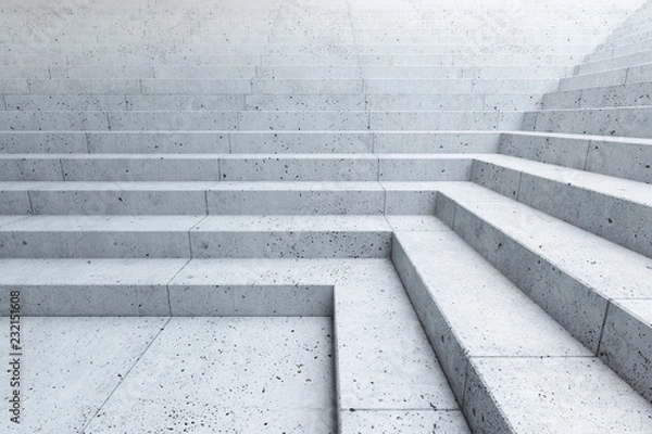 Obraz puste schody w mieście