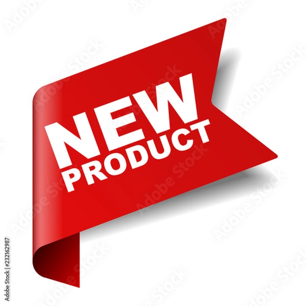 Obraz red vector banner new product