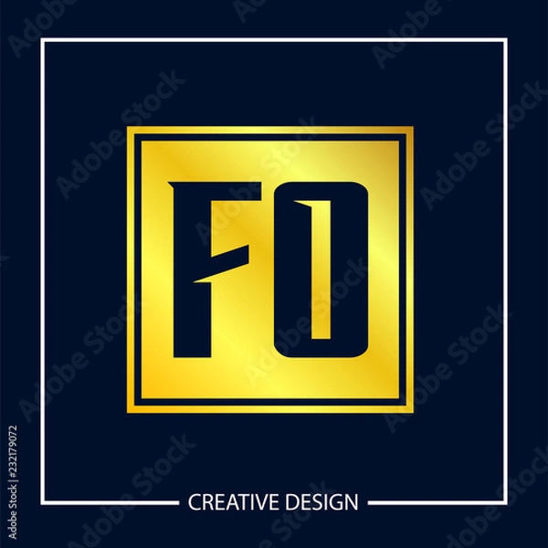 Fototapeta Initial Letter FO Logo Template Design Vector Illustration