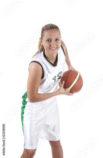 Fototapeta Smiling basketball player