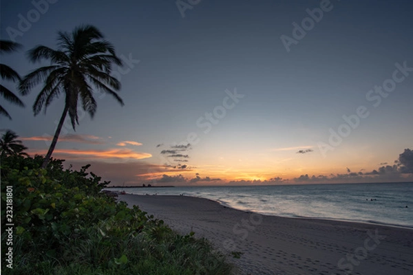 Fototapeta Amazing sunset on the Varadero Beach in Cuba