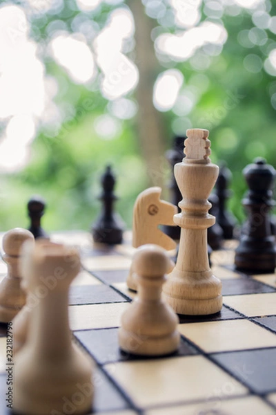 Obraz King chess figure on a playing board 