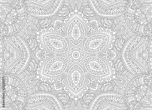 Fototapeta Drawing lines concentric abstract pattern