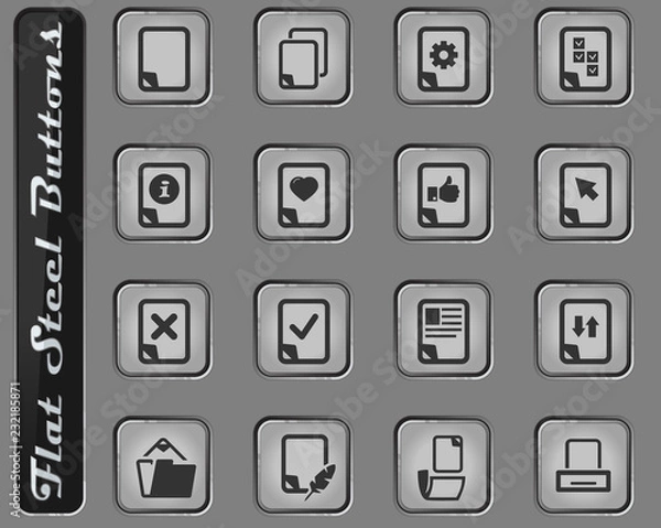 Fototapeta Documents icons set