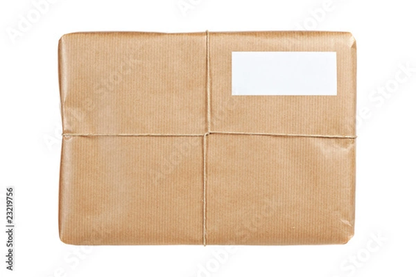 Obraz Brown package with blank label