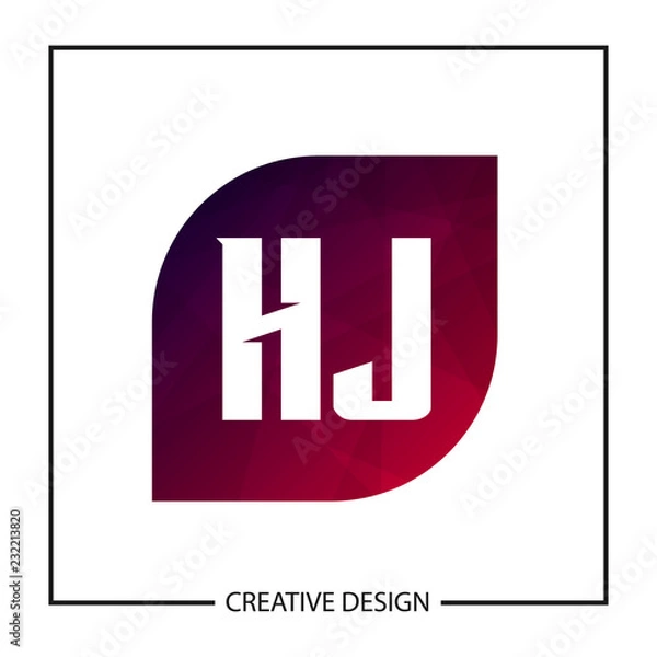 Obraz Initial Letter HJ Logo Template Design Vector Illustration