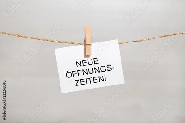 Obraz Neue Öffnungszeiten