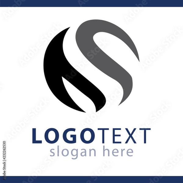 Fototapeta AA Initial Letter circle logo icon vector template