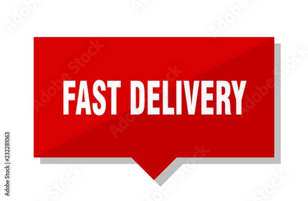 Fototapeta fast delivery red tag