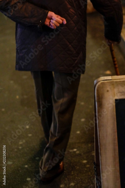 Obraz Man walking with Stick