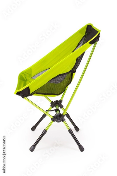 Obraz Folding camping chair on white background