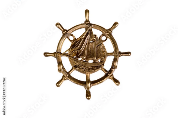 Obraz Vintage coat hooks on a white background 