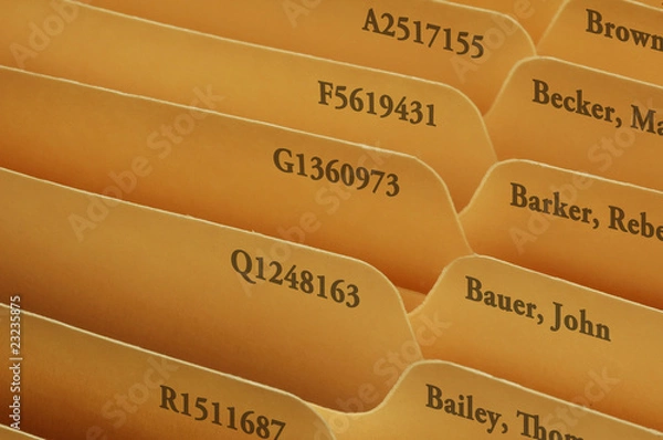 Obraz Manila file folder tabs