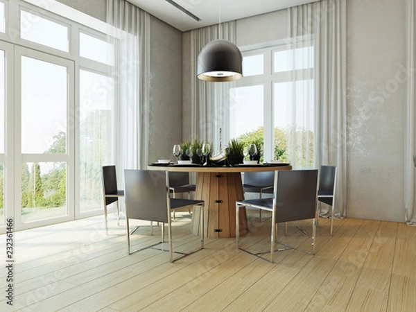 Fototapeta Modern interior 3d rendering