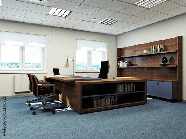 Fototapeta Office interior 3d rendering