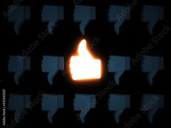 Fototapeta Thumb up 3d