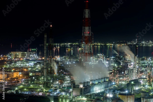 Obraz 工場夜景 (10月)