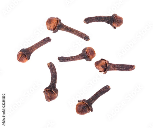 Fototapeta dry cloves isolated on white background