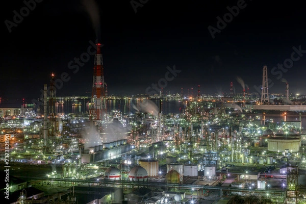 Obraz 工場夜景 (10月)