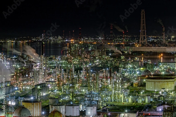 Obraz 工場夜景 (10月)