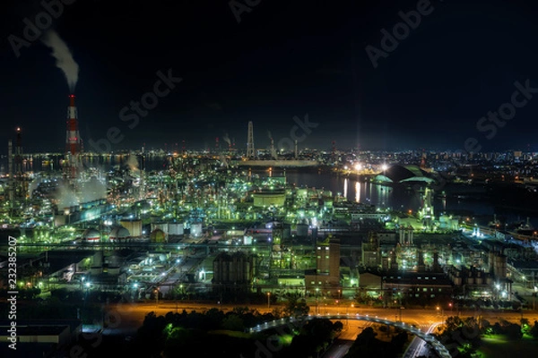 Obraz 工場夜景 (10月)