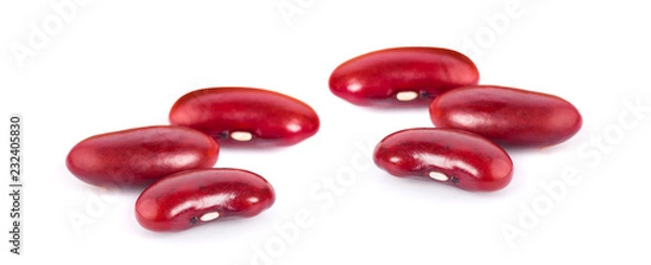 Fototapeta Red beans isolated on white background