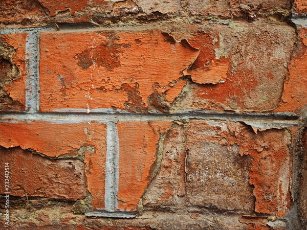 Fototapeta scuffed brick texture