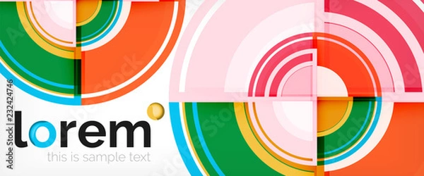Fototapeta Circle abstract background, geometric modern design template