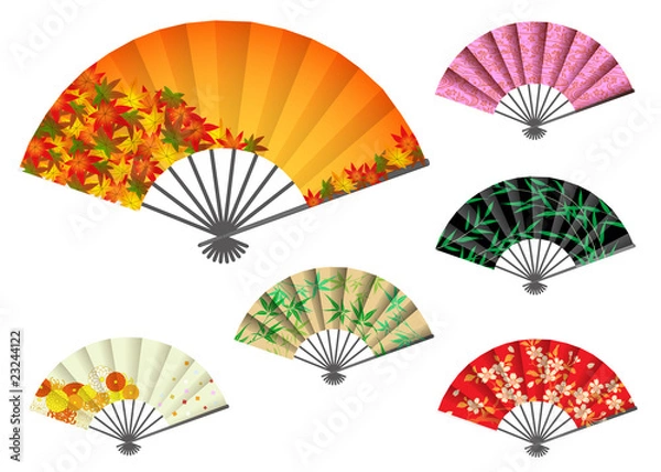 Fototapeta 花　扇子