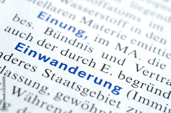 Fototapeta Einwanderung