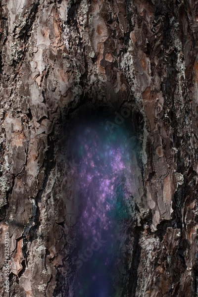 Obraz дупло в другой мир, абстрактная иллюстрация космоса