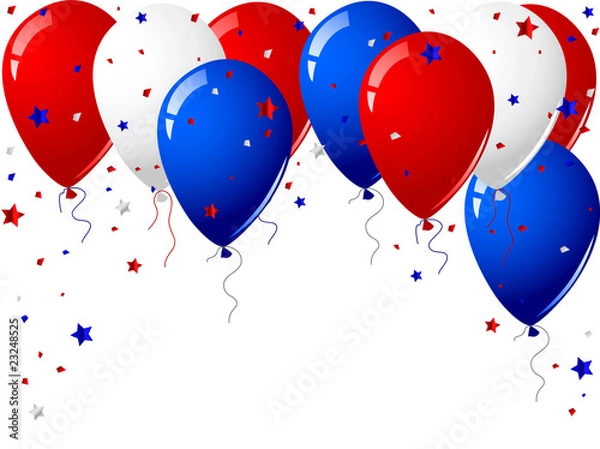 Obraz celebration card with ballons