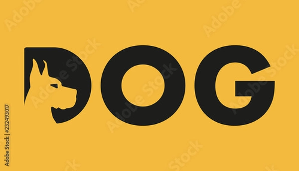 Obraz dog logo editing