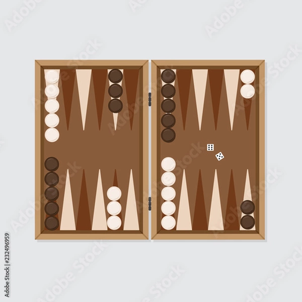 Fototapeta Backgammon board vector for posters