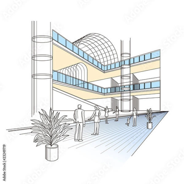 Fototapeta 建物ロビー