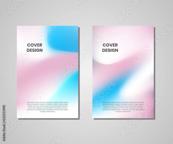 Obraz Business brochure cover design template corporate company profile or annual report catalog magazine flyer booklet leaflet. Cover page A4 landscape vector EPS-10 sample image with Gradient Mesh.