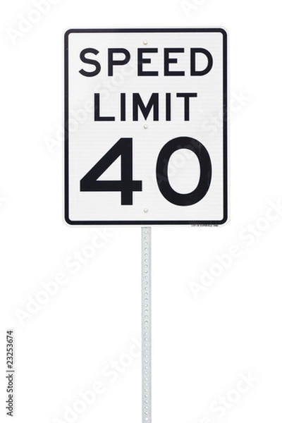 Obraz 40 mph sign