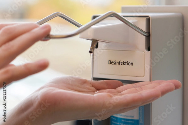Obraz Händedesinfektion