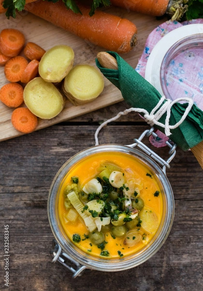 Obraz Carrot and ginger soup