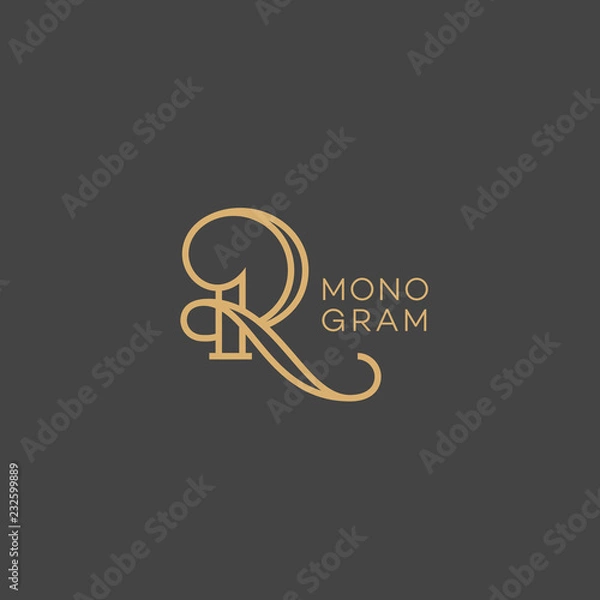 Fototapeta Monogram R