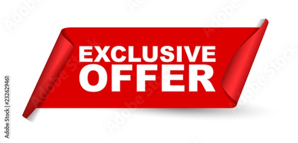 Obraz red vector banner exclusive offer