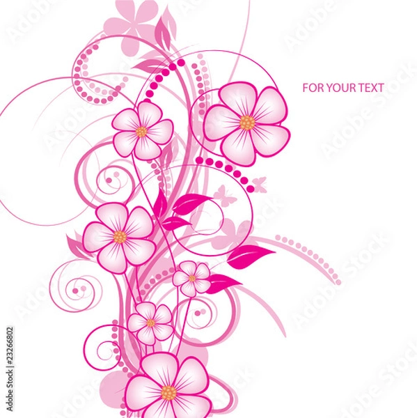 Obraz Abstract flowers background with place for your text