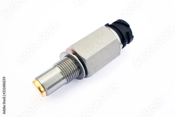 Fototapeta car wheel speed sensor isolated on while background