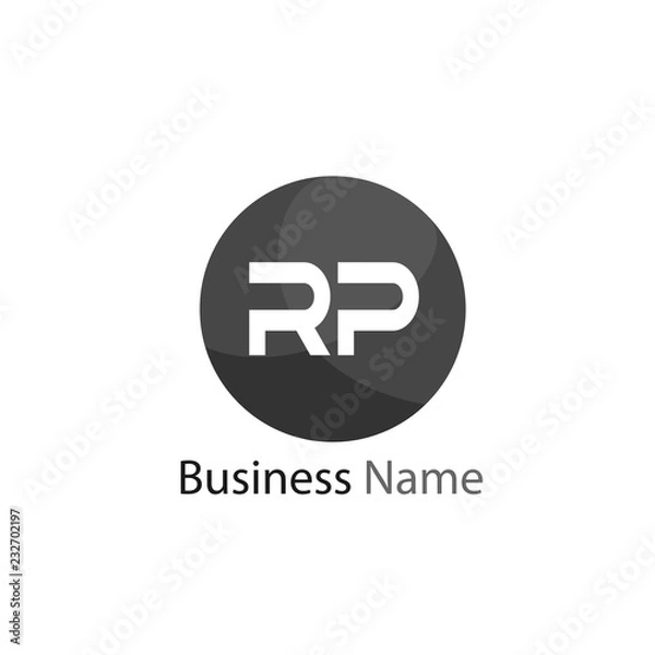 Fototapeta Initial Letter RP Logo Template Design