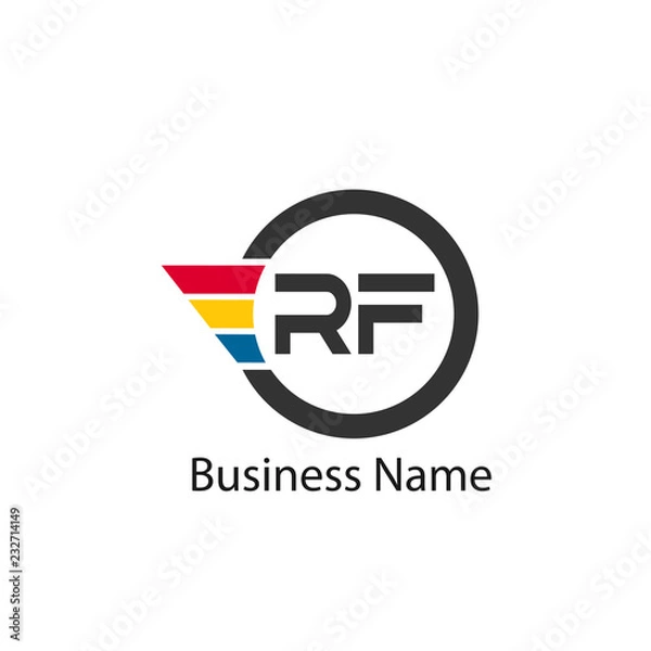 Fototapeta Initial Letter RF Logo Template Design
