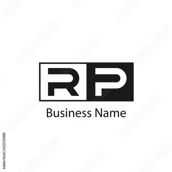 Obraz Initial Letter RP Logo Template Design