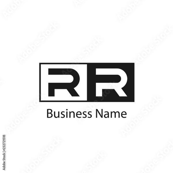 Obraz Initial Letter RR Logo Template Design