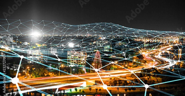 Fototapeta E-commerce and social concept. 3d rendering