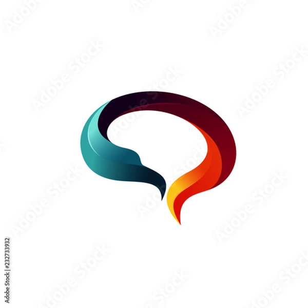 Obraz Creative Brain Logo Design Vector