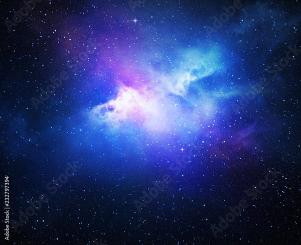 Fototapeta Universe filled with stars, nebula and galaxy